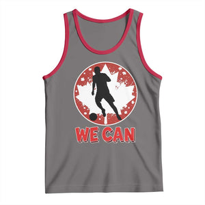 We Can Canada Soccer Tank Top Canadian Football Fan Pride TS12 Deep Heather Red Print Your Wear