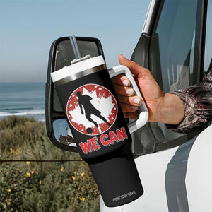 We Can Canada Soccer Tumbler With Handle Canadian Football Fan Pride TS12 Print Your Wear