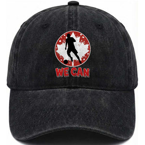 We Can Canada Soccer Washed Cotton Baseball Cap Canadian Football Fan Pride TS12 Print Your Wear