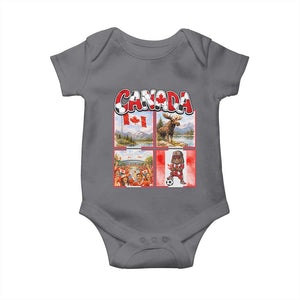 Proud Canada National Soccer Fan 2026 Gift Baby Onesie TS12 Charcoal Print Your Wear