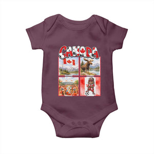 Proud Canada National Soccer Fan 2026 Gift Baby Onesie TS12 Maroon Print Your Wear