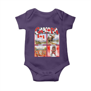 Proud Canada National Soccer Fan 2026 Gift Baby Onesie TS12 Purple Print Your Wear