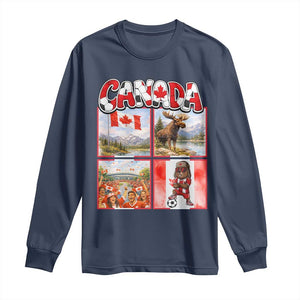 Proud Canada National Soccer Fan 2026 Gift Long Sleeve Shirt TS12 Navy Print Your Wear