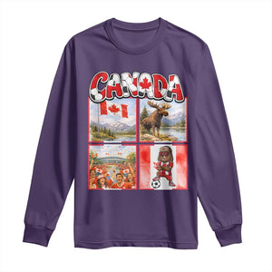 Proud Canada National Soccer Fan 2026 Gift Long Sleeve Shirt TS12 Purple Print Your Wear