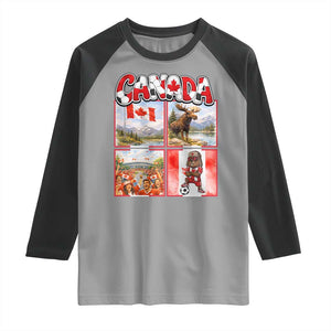Proud Canada National Soccer Fan 2026 Gift Raglan Shirt TS12 Sport Gray Black Print Your Wear