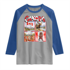 Proud Canada National Soccer Fan 2026 Gift Raglan Shirt TS12 Sport Gray Royal Print Your Wear
