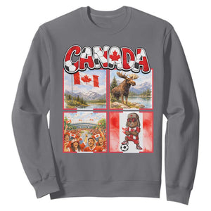 Proud Canada National Soccer Fan 2026 Gift Sweatshirt TS12 Charcoal Print Your Wear