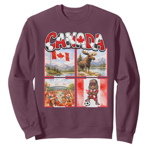 Proud Canada National Soccer Fan 2026 Gift Sweatshirt TS12 Maroon Print Your Wear