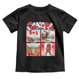 Proud Canada National Soccer Fan 2026 Gift Toddler T Shirt TS12 Black Print Your Wear
