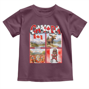 Proud Canada National Soccer Fan 2026 Gift Toddler T Shirt TS12 Maroon Print Your Wear
