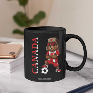 Proud Canada Soccer Beaver Coffee Mug Funny Football Fan Gift TS12 Print Your Wear