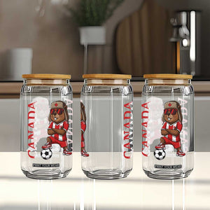Proud Canada Soccer Beaver Glass Can Funny Football Fan Gift TS12 Print Your Wear