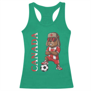 Proud Canada Soccer Beaver Racerback Tank Top Funny Football Fan Gift TS12 Irish Green Print Your Wear