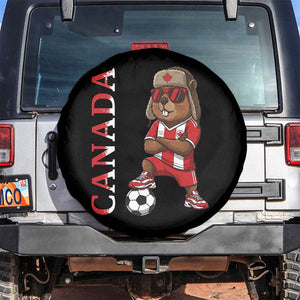 Proud Canada Soccer Beaver Spare Tire Cover Funny Football Fan Gift TS12 No hole Black Print Your Wear