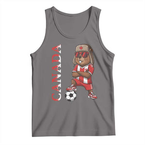 Proud Canada Soccer Beaver Tank Top Funny Football Fan Gift TS12 Deep Heather Print Your Wear