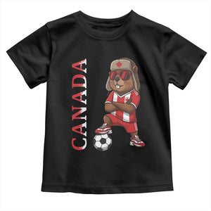 Proud Canada Soccer Beaver Toddler T Shirt Funny Football Fan Gift TS12 Black Print Your Wear