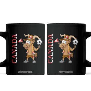 Proud Canada Soccer Moose Coffee Mug Canadian Football Fan TS12 Black Print Your Wear