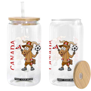 Proud Canada Soccer Moose Glass Can Canadian Football Fan TS12 Print Your Wear