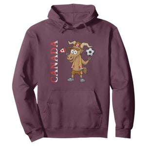 Proud Canada Soccer Moose Hoodie Canadian Football Fan TS12 Maroon Print Your Wear