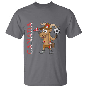Proud Canada Soccer Moose T Shirt Canadian Football Fan TS12 Charcoal Print Your Wear