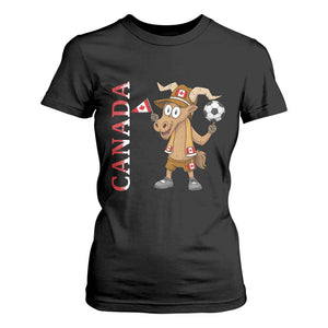 Proud Canada Soccer Moose T Shirt For Women Canadian Football Fan TS12 Black Print Your Wear