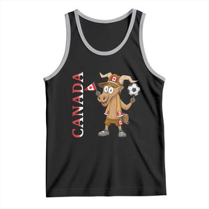 Proud Canada Soccer Moose Tank Top Canadian Football Fan TS12 Black Athletic Heather Print Your Wear