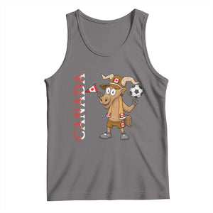 Proud Canada Soccer Moose Tank Top Canadian Football Fan TS12 Deep Heather Print Your Wear
