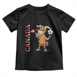 Proud Canada Soccer Moose Toddler T Shirt Canadian Football Fan TS12 Black Print Your Wear