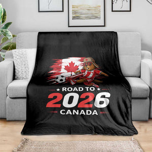 Proud Canada Soccer Beaver Throw Blanket Road To 2026 TS12 Print Your Wear