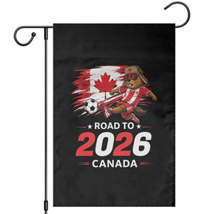 Proud Canada Soccer Beaver Garden Flag Road To 2026 TS12 Black Print Your Wear