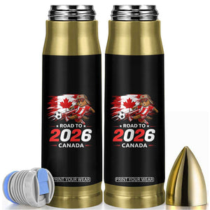 Proud Canada Soccer Beaver Bullet Tumbler Road To 2026 TS12 Black Print Your Wear
