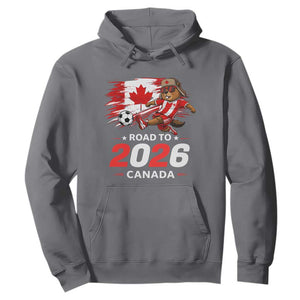 Proud Canada Soccer Beaver Hoodie Road To 2026 TS12 Charcoal Print Your Wear