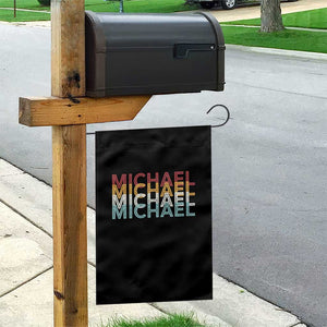 Michael Birthday Gift Garden Flag Vintage Retro Michael Name Typography TS12 Print Your Wear
