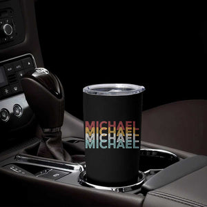 Michael Birthday Gift Tumbler Cup Vintage Retro Michael Name Typography TS12 Print Your Wear