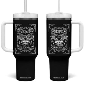 Michael The Man The Myth The Legend Tumbler With Handle Vintage Gift For Michael Name TS12 One Size: 40 oz Black Print Your Wear