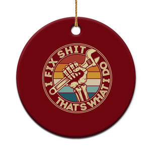 Vintage Skeleton Wrench Graphic Ceramic Ornament I Fix Shit Thats What I Do TS12 1pc Red Print Your Wear