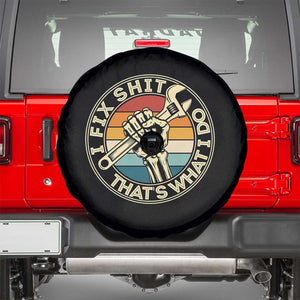 Vintage Skeleton Wrench Graphic Spare Tire Cover I Fix Shit Thats What I Do TS12 Black Print Your Wear