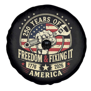 USA 250th Anniversary Patriotic Mechanic Spare Tire Cover Freedom And Fixing It TS12 Print Your Wear