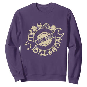 Funny Handyman Father's Day Gift Sweatshirt I Fix Shit TS12 Purple Print Your Wear