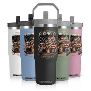 250 Years Of Fixing It Mechanic Pride Flip Straw Tumbler America 250 Anniversary Gift TS12 Print Your Wear