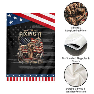 250 Years Of Fixing It Mechanic Pride Patriotic Garden Flag America 250 Anniversary Gift TS12 Print Your Wear