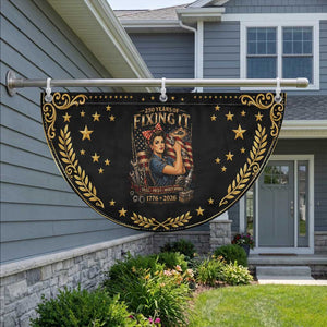 Rosie Mechanic Feminist Pride Patriotic Fan Flag 250 Years Of Fixing It