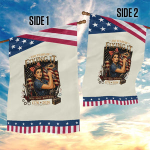 Rosie Mechanic Feminist Pride Patriotic Garden Flag 250 Years Of Fixing It TS12 Print Your Wear