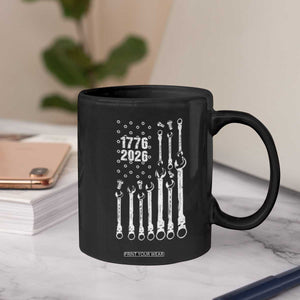 Patriotic Mechanic Gift Coffee Mug American Flag Automotive Lover TS12 Print Your Wear