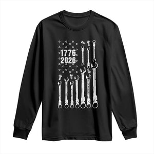 Patriotic Mechanic Gift Long Sleeve Shirt American Flag Automotive Lover TS12 Black Print Your Wear