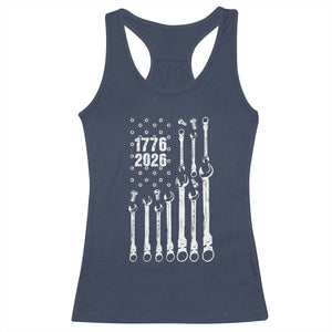 Patriotic Mechanic Gift Racerback Tank Top American Flag Automotive Lover TS12 Navy Print Your Wear