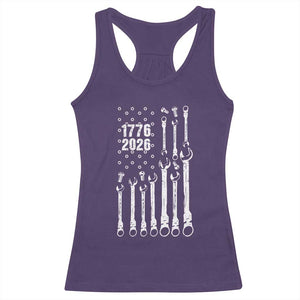 Patriotic Mechanic Gift Racerback Tank Top American Flag Automotive Lover TS12 Purple Print Your Wear