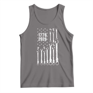 Patriotic Mechanic Gift Tank Top American Flag Automotive Lover TS12 Deep Heather Print Your Wear