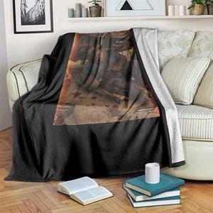 Bigfoot Mechanic Meme Throw Blanket Funny Sasquatch Fixing Cars TS12 Print Your Wear