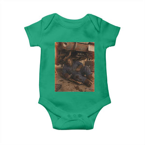 Bigfoot Mechanic Meme Baby Onesie Funny Sasquatch Fixing Cars TS12 Irish Green Print Your Wear
